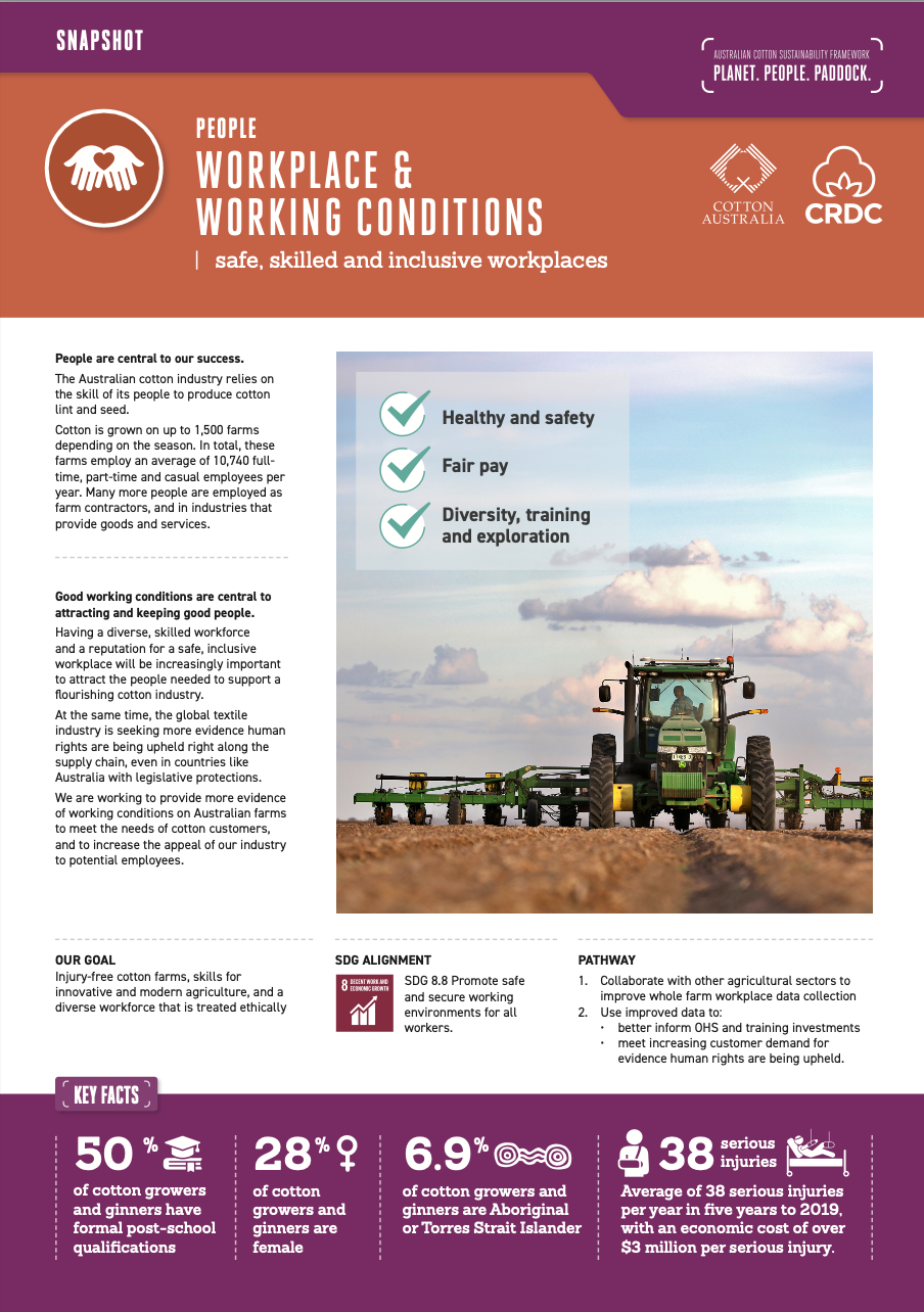 Cover of workplace fact sheet