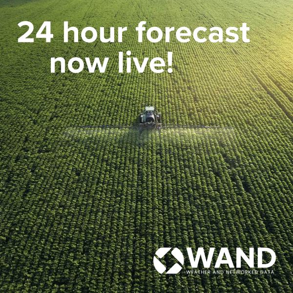 WAND 24 hour forecast