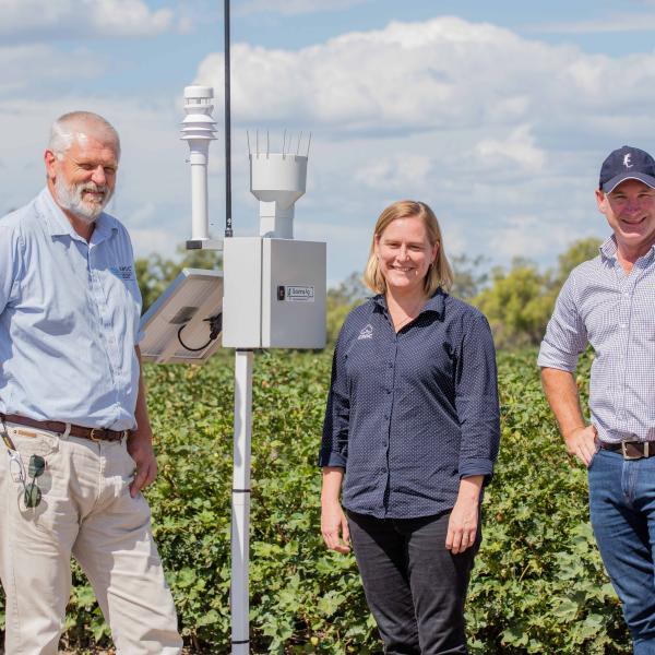 GRDC's Gordon Cumming, CRDC's Susan Maas and Goanna Ag's Tom Dowling.