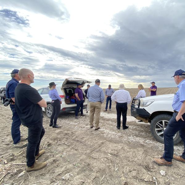 CRDC Directors on farm with Malcolm Valler