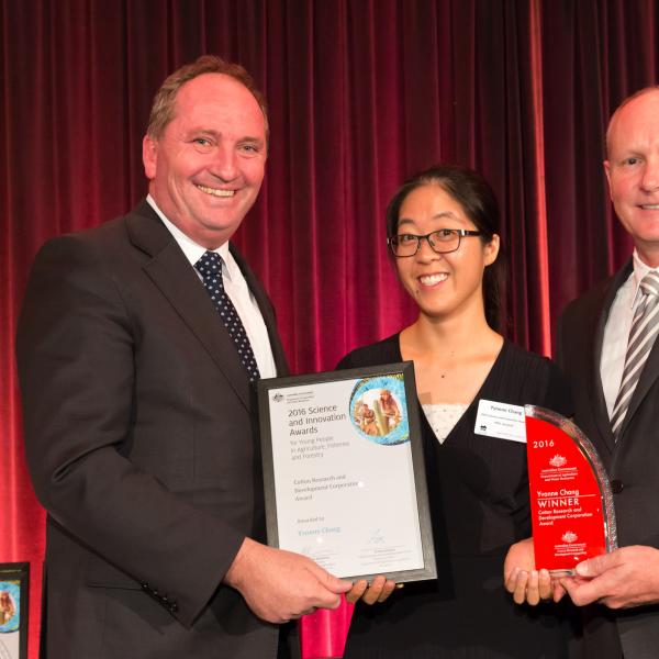 Yvonne Chang with Barnaby Joyce and Dr Kim Ritman